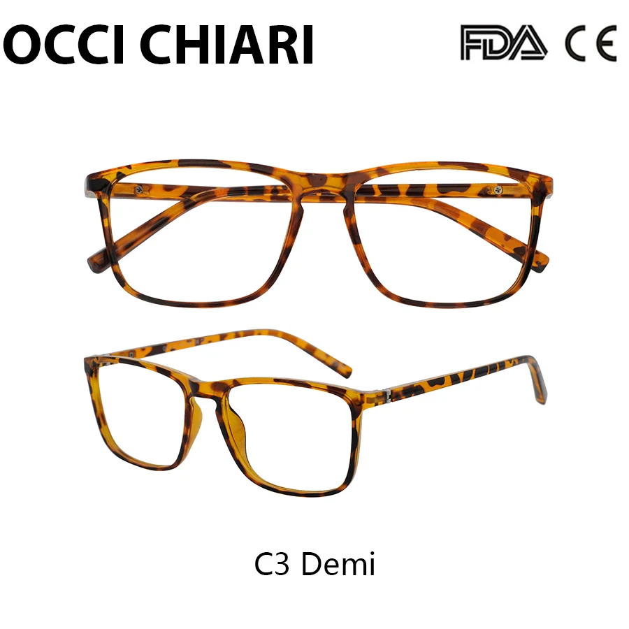 C3 demi OCCI CHIAR мужские очки для чтения с защитой от синего света компьютерные Nerd очки при дальнозоркости ацетатная оправа для очков 1,0 1,5 2,0 2,5 3,0 - Цвет оправы: C3 demi
