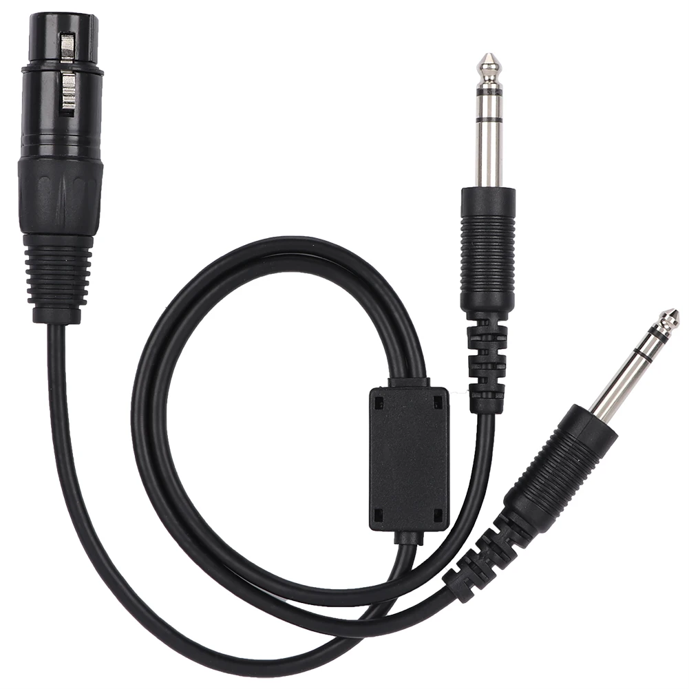 

For Airbus XLR To GA Dual Plug 5 Pin Headset Adapter Cable Aviation Headphone Cable