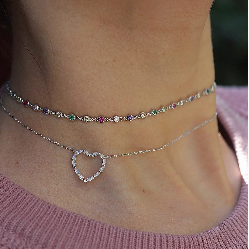 Модные Потрясающие радужные Красочные Позолоченные ювелирные изделия Красный