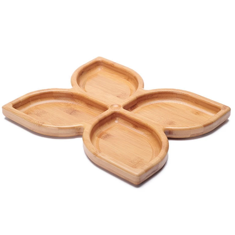 

Style Wooden Snack Tray Fruit / Candy / Dried Fruit Platter Household Products & Square Wood Bowl Salad Bowl Set