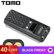 TOMO USB интеллектуальная 18650 литий-ионная батарея зарядное устройство Портативный lcd смарт DIY Мобильный Внешний Аккумулятор Чехол с фонариком для смартфона