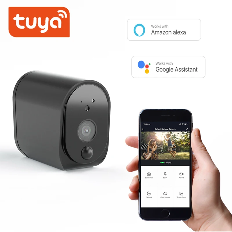 

IP-камера с Wi-Fi и питанием от аккумулятора, уличная Водонепроницаемая с защитой класса IP65, с двухсторонним аудио и заряжаемой облачной солнечной батареей, с поддержкой Alexa Google Tuya