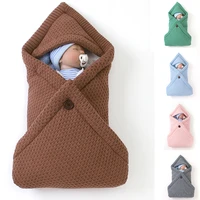 winter baby sleeping bag envelope kids sleepsack footmuff for stroller knitted sleep sack newborn swaddle knit wool slaapzak