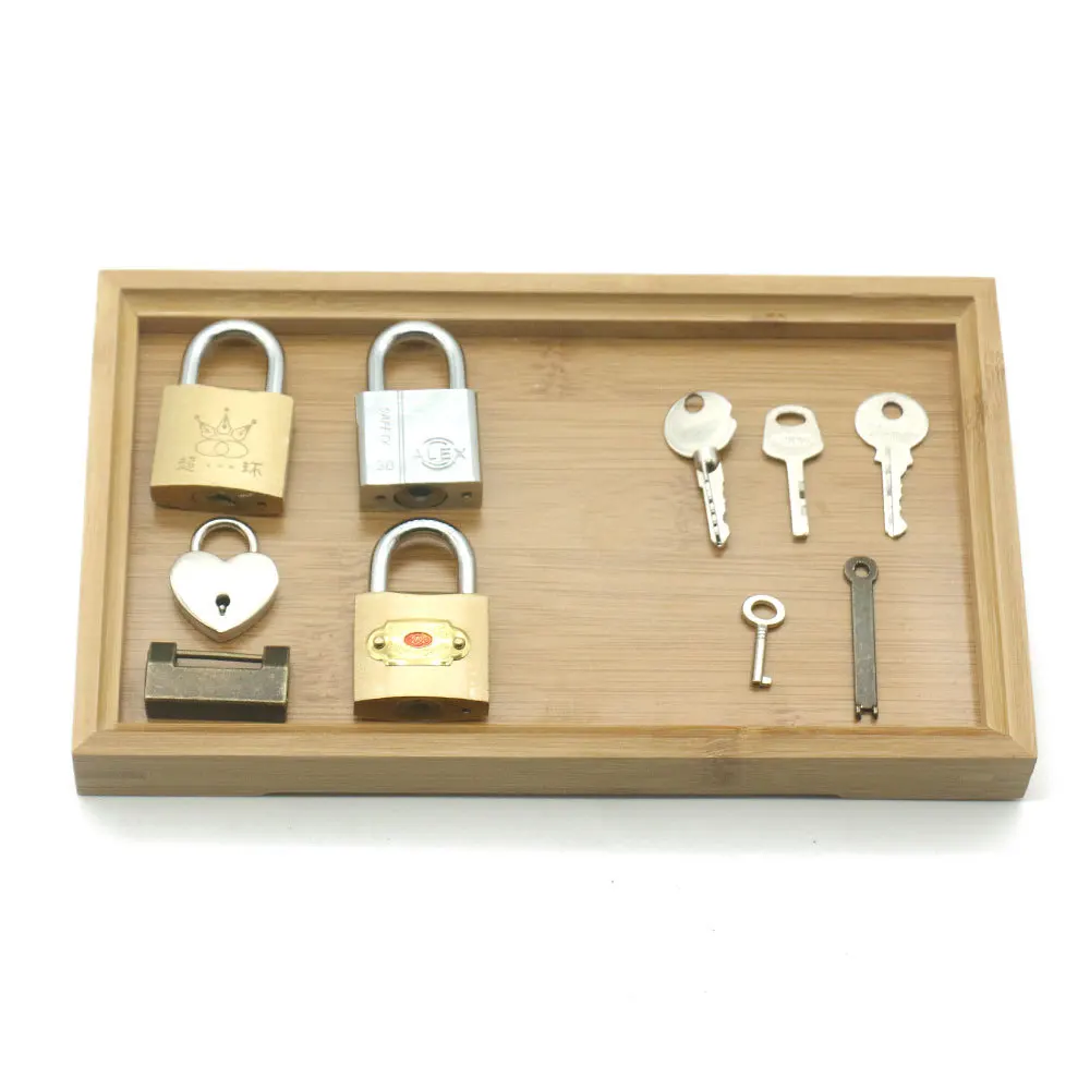 

Набор деревянных ключей Монтессори, Детский развивающий набор сенсорных игрушек для раннего обучения, разблокированная игра