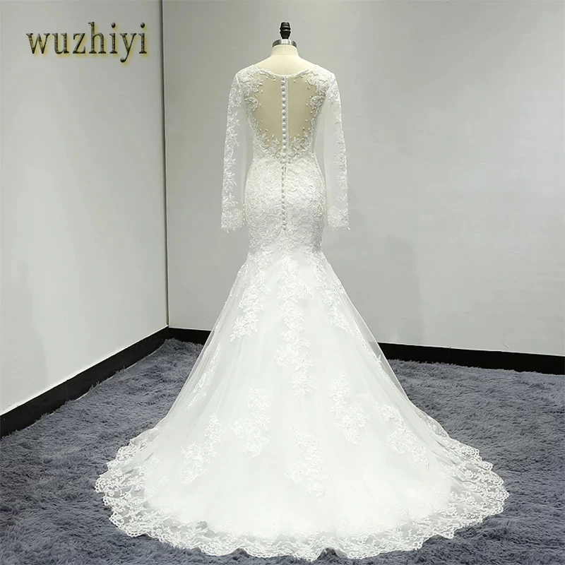 Женское платье-русалка белое свадебное платье большого размера с длинным