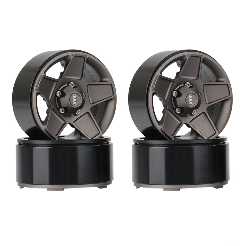 

4PCS Metal 1.9 Beadlock 5-Spokes Wheel Rims Hub for 1/10 RC Crawler Car Traxxas TRX4 D90 D110 Axial SCX10 90046