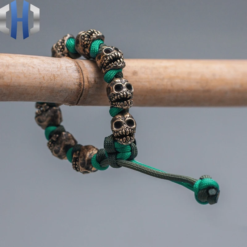 Kopen Originele Freehand Schedel Armband Gepersonaliseerde Diy Armband Paraplu Edc Armband Geweven Survival Armband 9Pcs Schedel