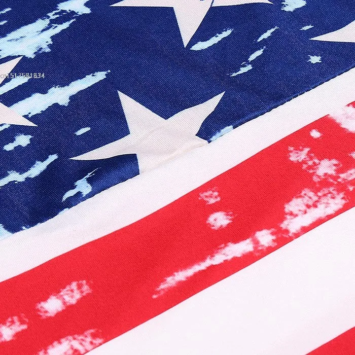 Женские брюки с принтом FANALA повседневные Широкие штаны американским флагом клеш