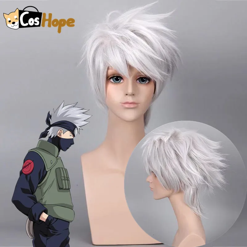 Парик для косплея Какаси из Наруто термостойкие синтетические волосы мужчин