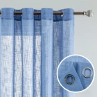 Льняные прозрачные шторы для гостиной, спальни, украшения на окна, однотонные хлопковые и льняные тюлевые шторы белые