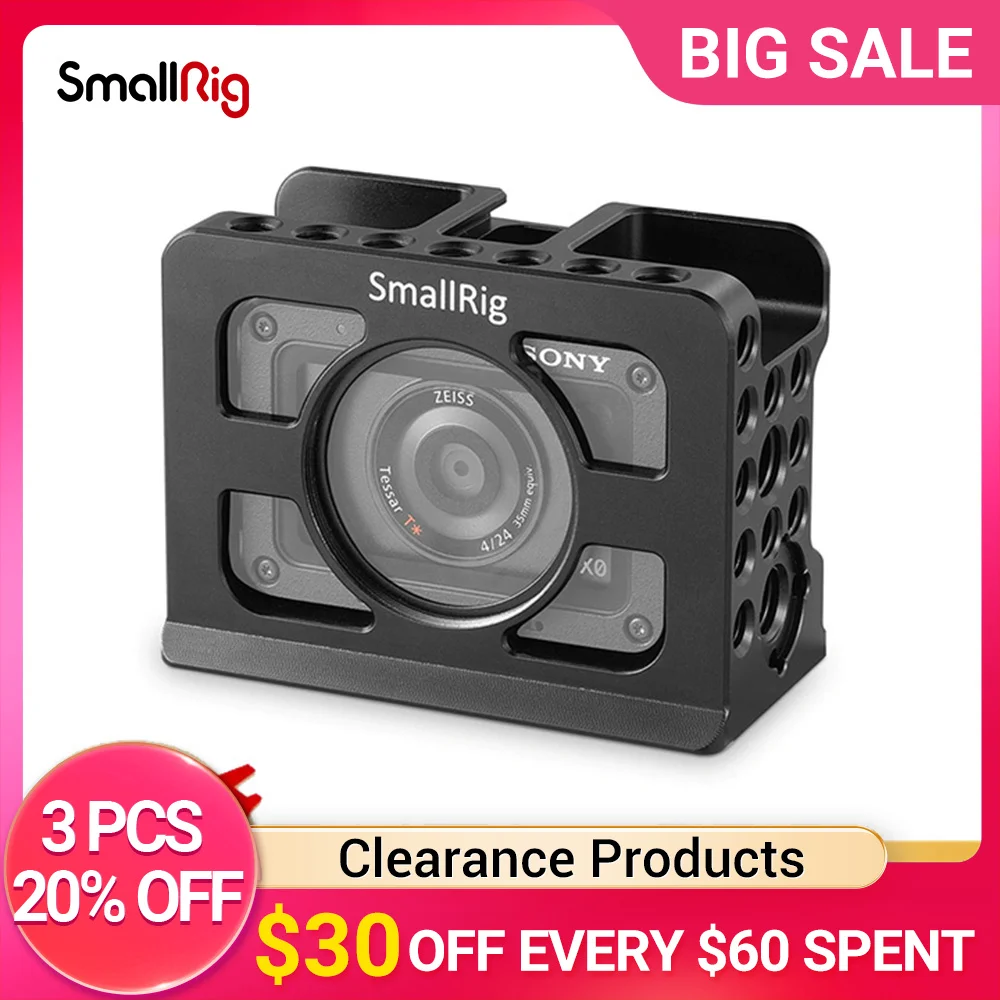 

Клетка SmallRig для камеры Sony RX0, встроенный Arca Swiss, быстросъемный штатив 2106