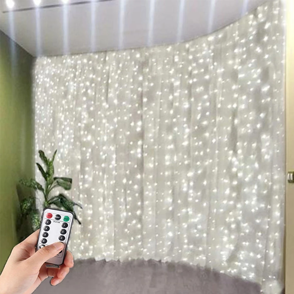 СВЕТОДИОДНЫЕ гирлянды свадебная гирлянда занавеска с USB-разъемом для нового года