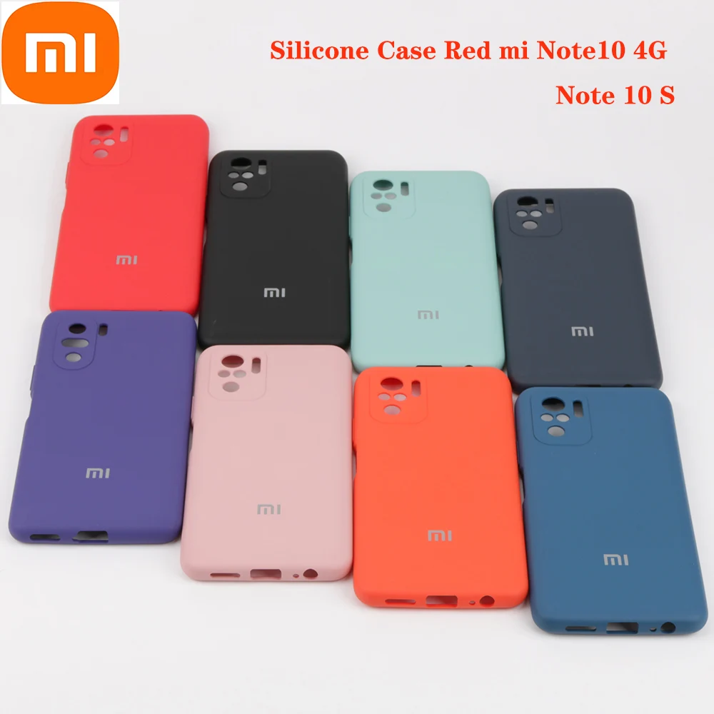

Original Xiaomi Redmi Note 10 4G Silky Soft-Touch Liquid Silicone Phone Protective Cover Case For Redmi Note 10S 10 4G With logo