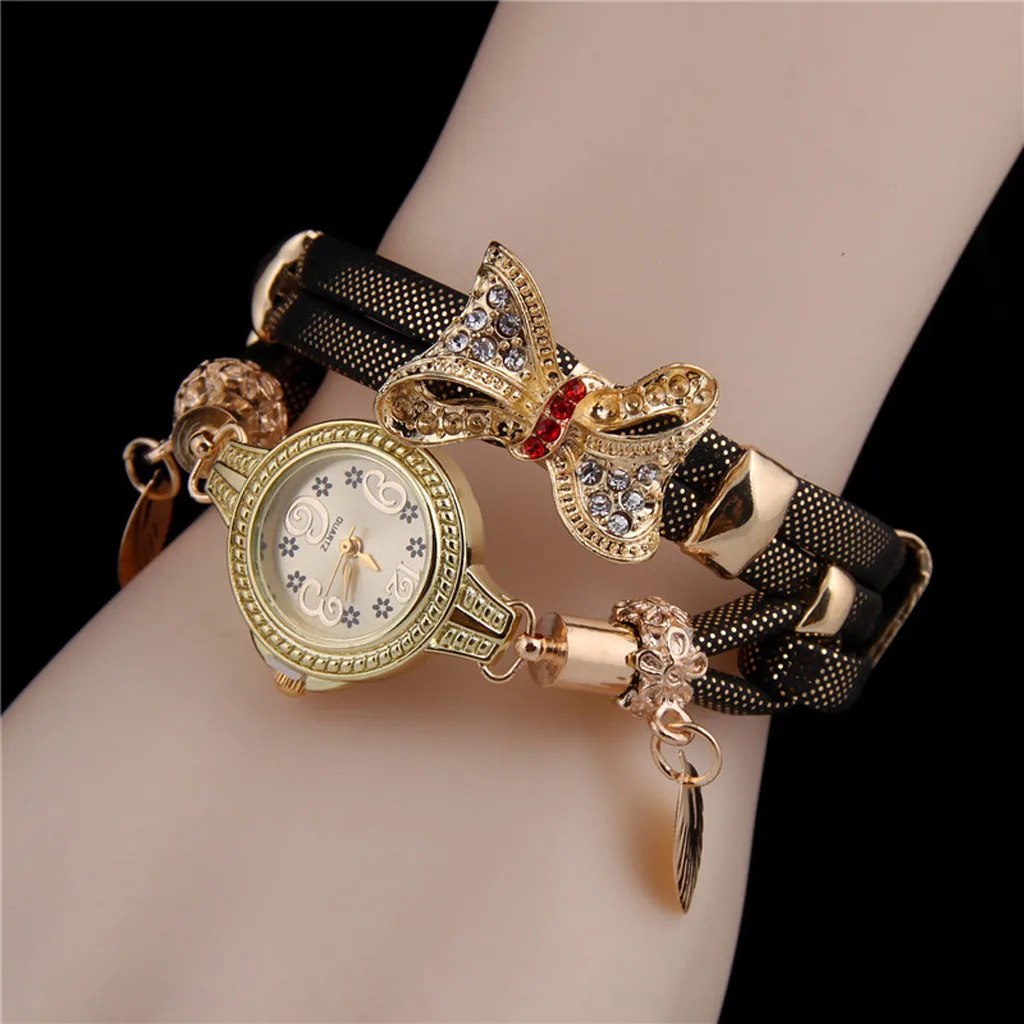 

Reloj luxury Diamond women watches Butterfly Retro Rhinestone Bracelet Women Lovely Wedding Quartz Watches Relogio Feminino