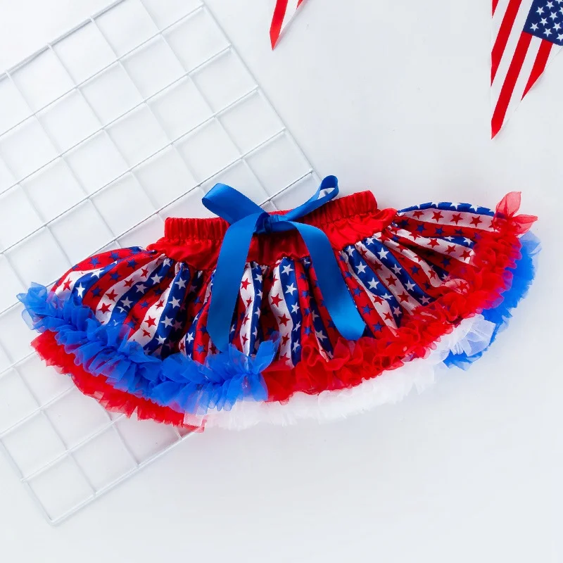 

The Stars and Stripes Love America Fourth Of July Girls Bodysuits Lace Tutu Skirts Headband Crib Shoes Baby Girl Summer Clothes