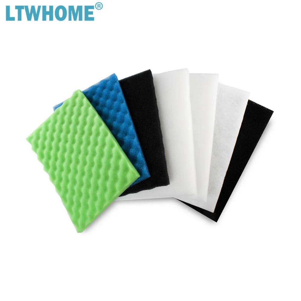 LTWHOME набор больших накладок для фильтров из грубой пены DIY подходит аквариума