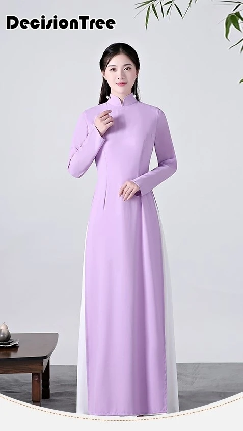 Вьетнамский aodai вьетнамский cheongsam народный стиль более женственное платье для женщин традиционная одежда цветочный ao dai