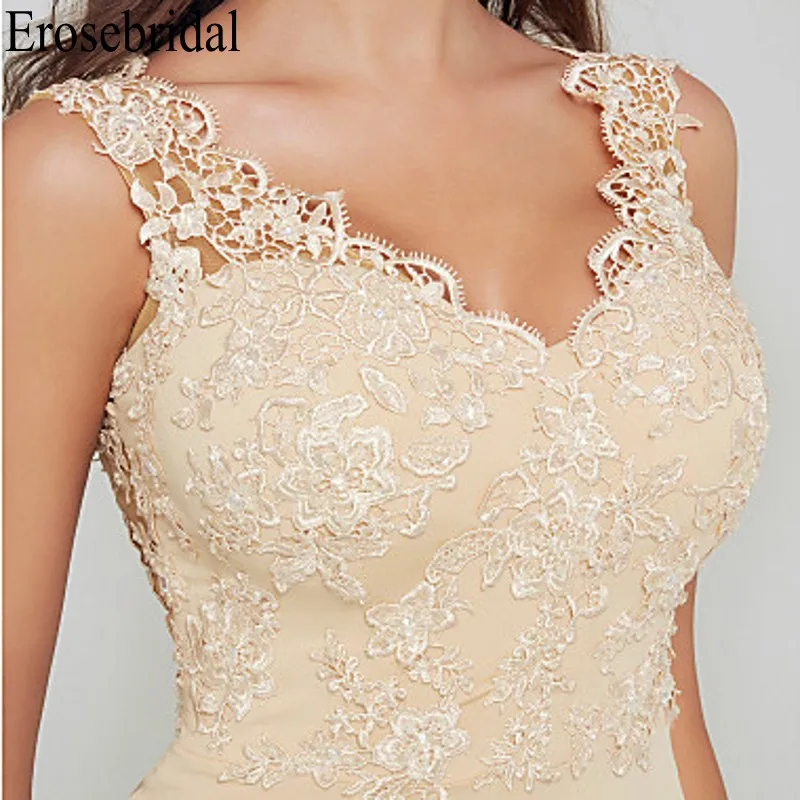 Erosebridal элегантное торжественное платье со шлейфом кружевное вечернее длинное 2019