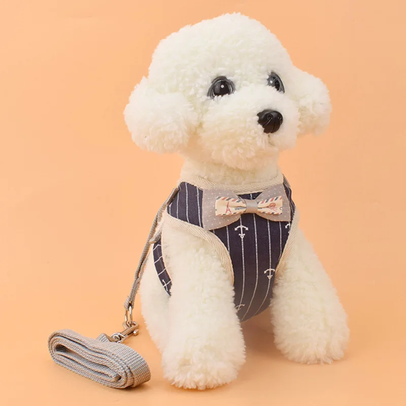 

Pet Harness Cat Dog Leash Adjustable Bow Tie Decoration Soft Comfortable