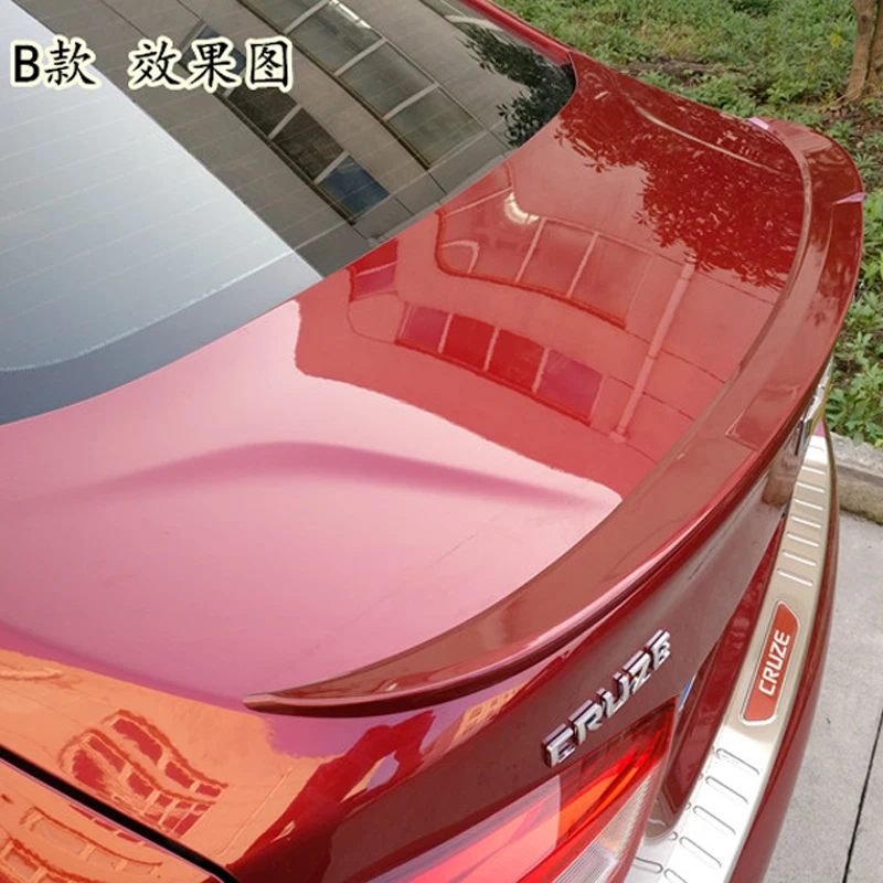 

For 2017 Cruze Spoiler ABS Material Car Rear Wing unpaint Color Rear Spoiler Press the tail For Chevrolet Cruze Spoiler 2017