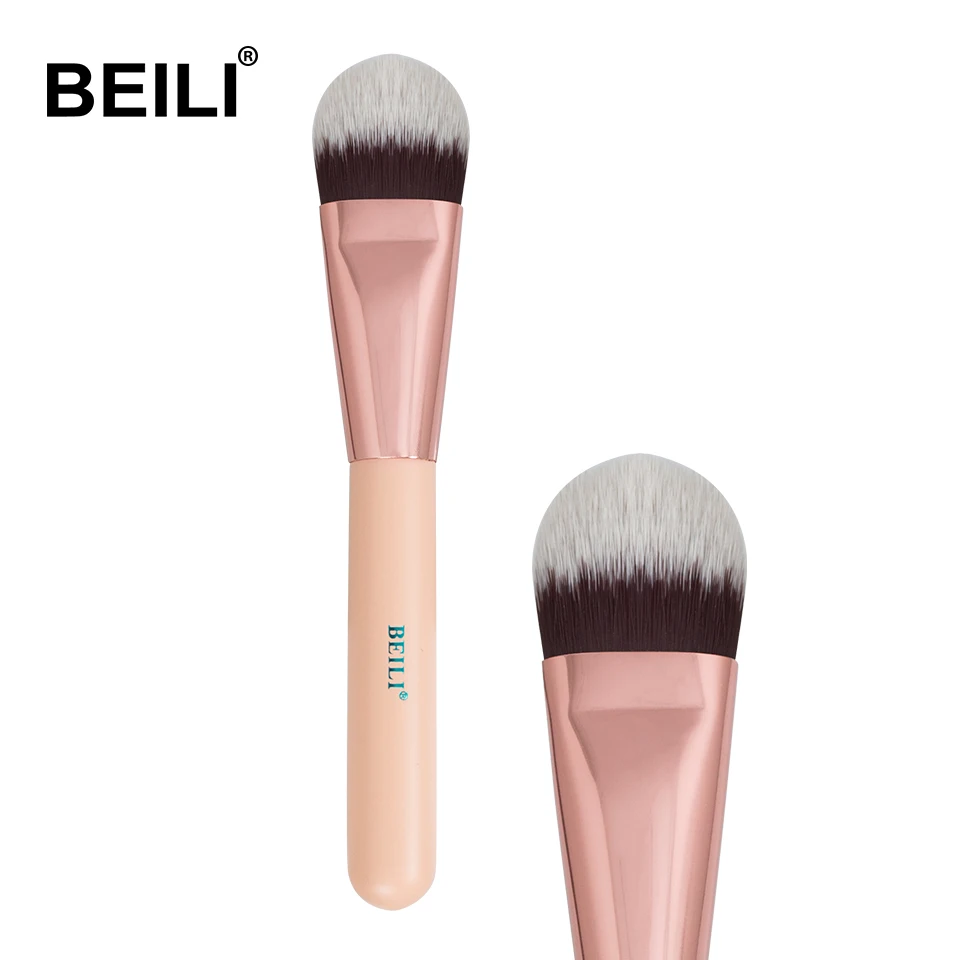 Pink 112-Face shape BEILI основа для макияжа, плоский контур, крем, пудра, румяна, форма лица, одиночные синтетические волосы, черные кисти для макияжа - Handle Color: Pink 112-Face shape