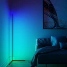 RGB торшер регулируемый светодиодный светильник для гостиной современное минималистичное украшение дома напольная атмосфера лампа угловая стоячая лампа