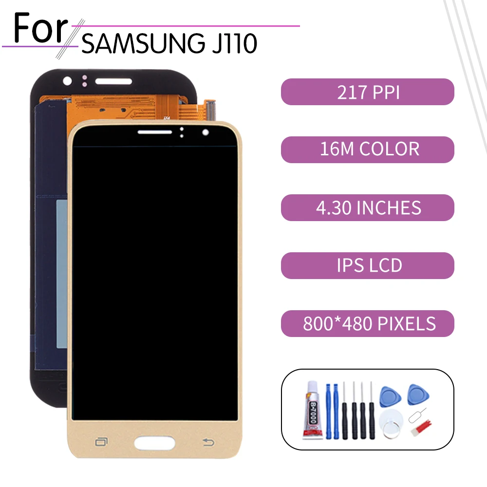 4 3 &quotOLED для SAMSUNG Galaxy J1 Ace J110 ЖК дисплей с сенсорным экраном дигитайзер в сборе Сань