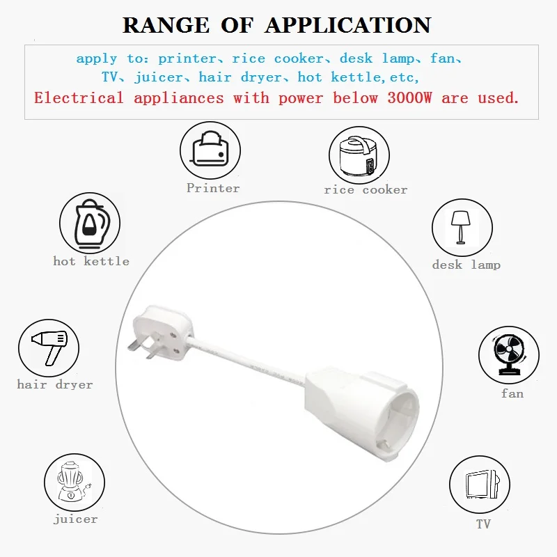 Высокая Мощность универсальных проездных переходник удлинитель розетка ЕС для