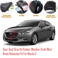 door seal strip kit self adhesive window engine cover soundproof rubber weather draft wind noise reduction fit for mazda 3