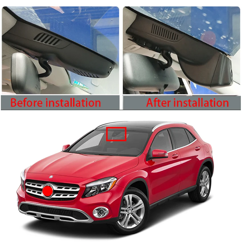 Видеорегистратор для Mercedes-Benz GLA Class X156 MB GLA180 GLA200 GLA250 GLA45 1080P легко устанавливается с