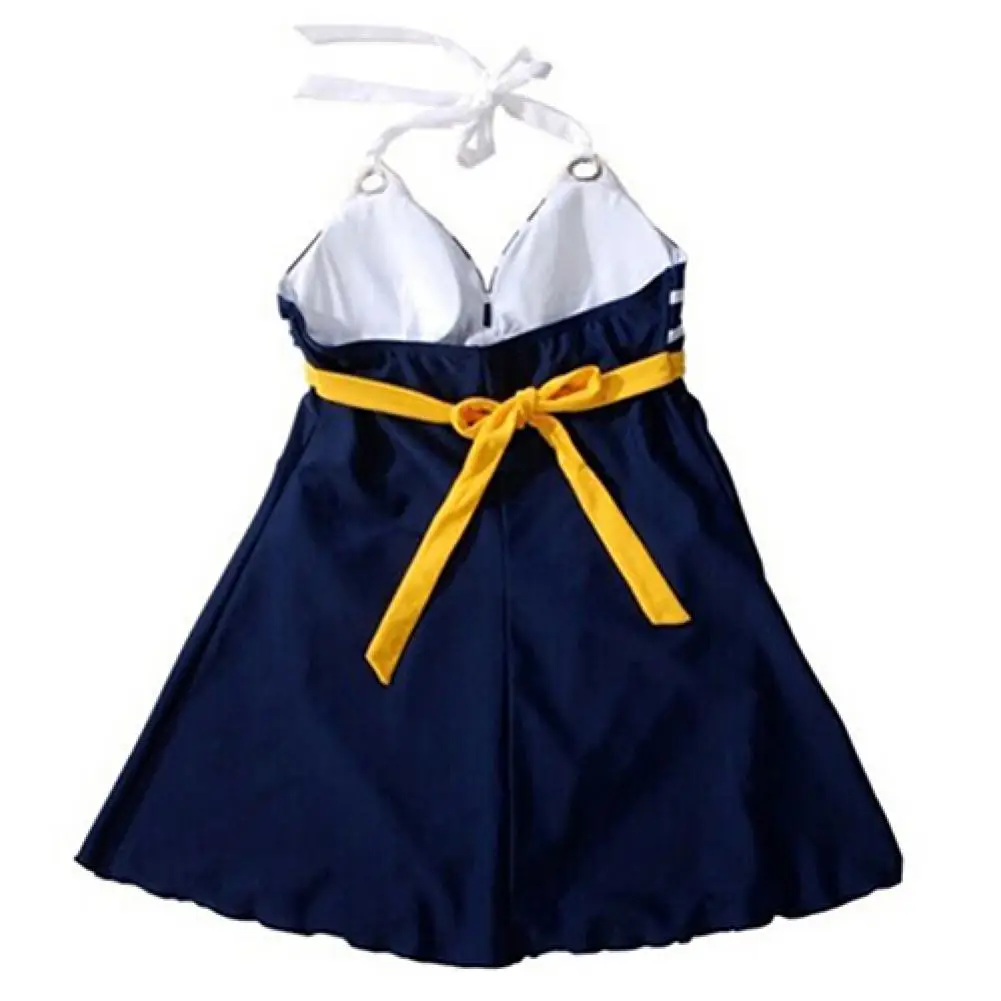 

Women's Bikinis Set Sexy Swimwear Beachwear Summer Ladies Casual Sailor Style Skirt Beach Swimming Party Swim Dress Plus Size