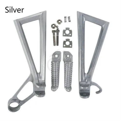 

Motorcycle Rear Footrest Foot Pegs Brackets Set For Yamaha YZF R6 2003-2005 R6S 06-09 NEW