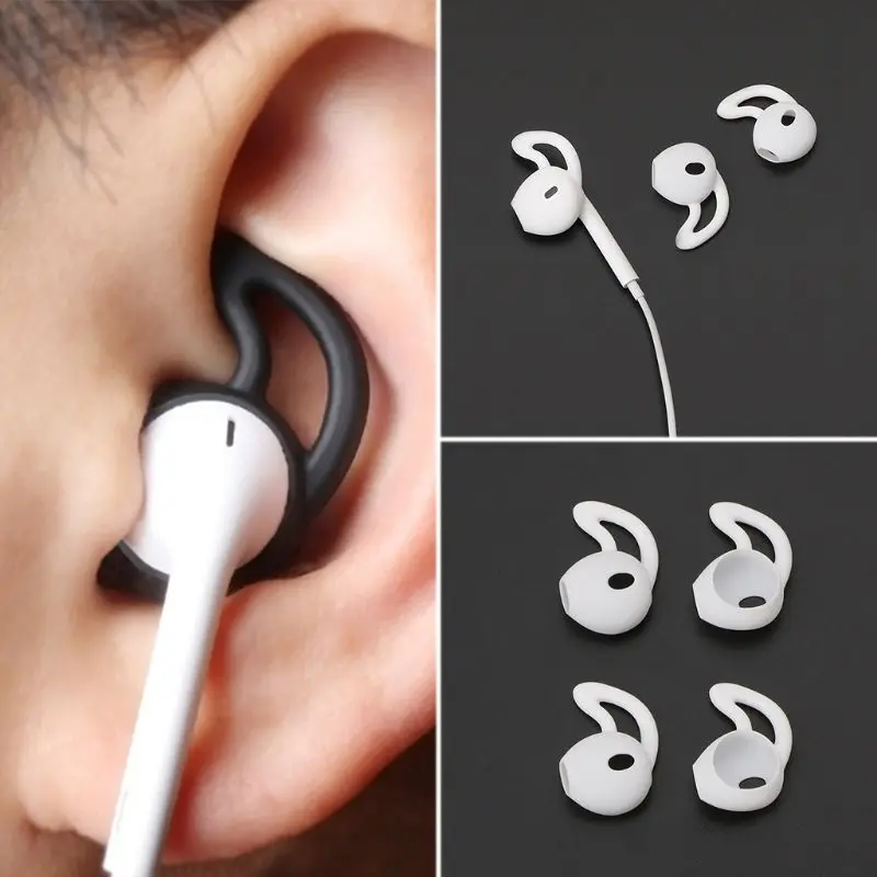 

2Pairs Silicone Headset Earbuds Cover Anti-Lost Ear hook case for Apple Airpods