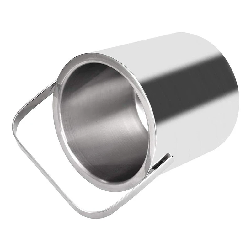 

Stainless Steel Ice Square Container Double Walled 1.3L Ice Bucket Container with Tongs Lid