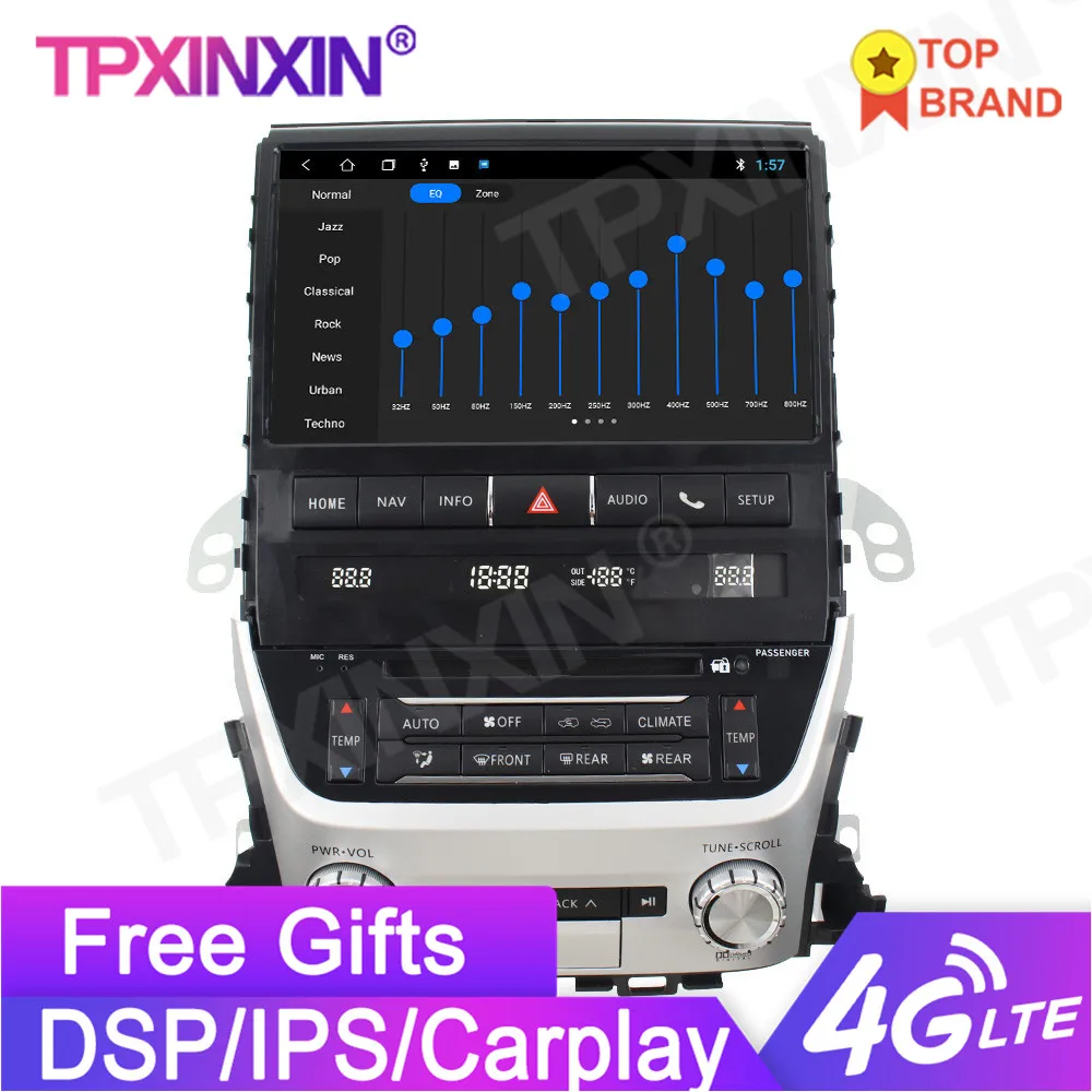 

Для Toyota Land Cruiser VX GX VXS, обновление до LC200 VX-R 2016-2020, Android 10.0 автомобильный радиоприемник с навигацией GPS стерео Мультимедийный Плеер