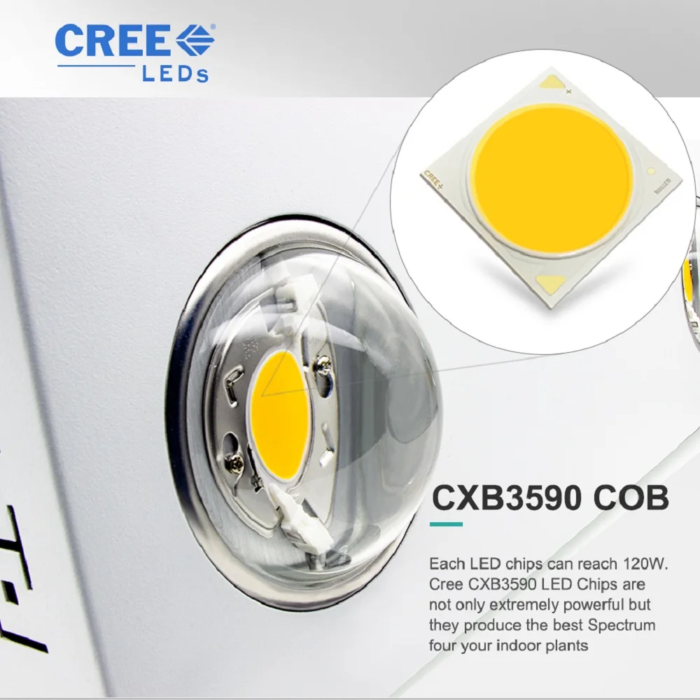 Диммируемый CREE CXB3590 200 Вт 3500K COB светодиодный растительный свет полного спектра с