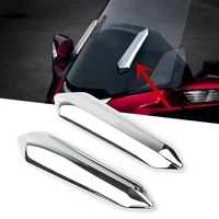 1 pair chrome motorcycle windshield windscreen strut covers abs for honda goldwing gl1800 2018 2019 2020 gold wing tour 18 19 20