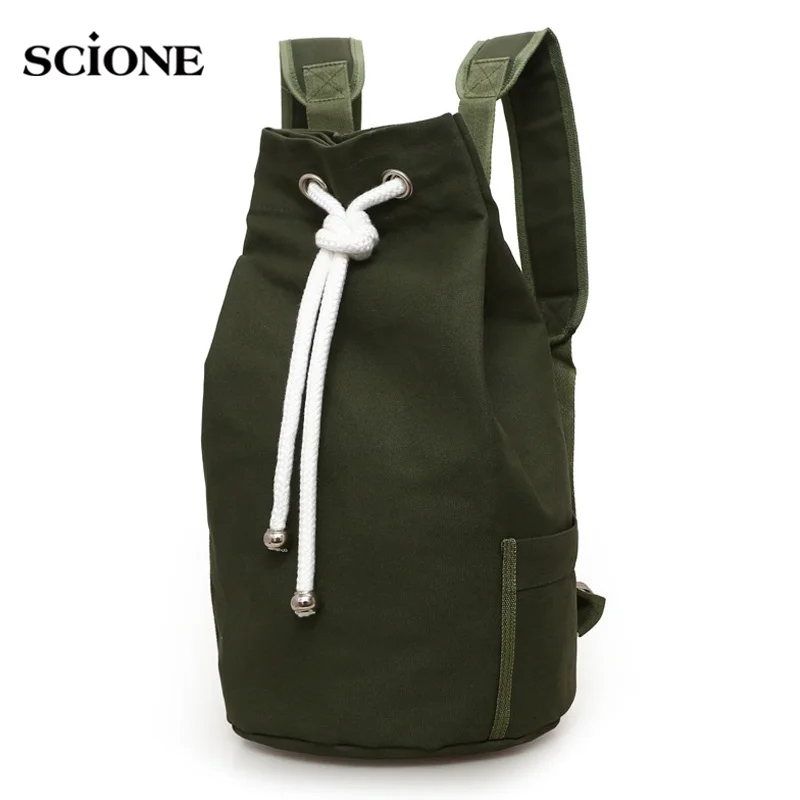 

Men Gym Bag Drawstring Backpack Bucket Sports Basketball Bags For Women Fitness Canvas Rucksuck Sac De Sport Mochila XA718WA
