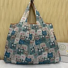 Многоразовые Пакеты для продуктов складные сумки для покупок большие высококачественные прочные портативные сумки для путешествий Сумка-тоут