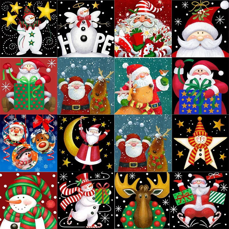 5d алмазная живопись мультфильм Санта-Клаус Рождество домашний декор полная