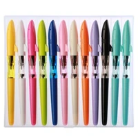 jinhao shakr series plastic fountain pen 0 50 38mm chil student practise calligraphy pens school supplies 12 colors for choose