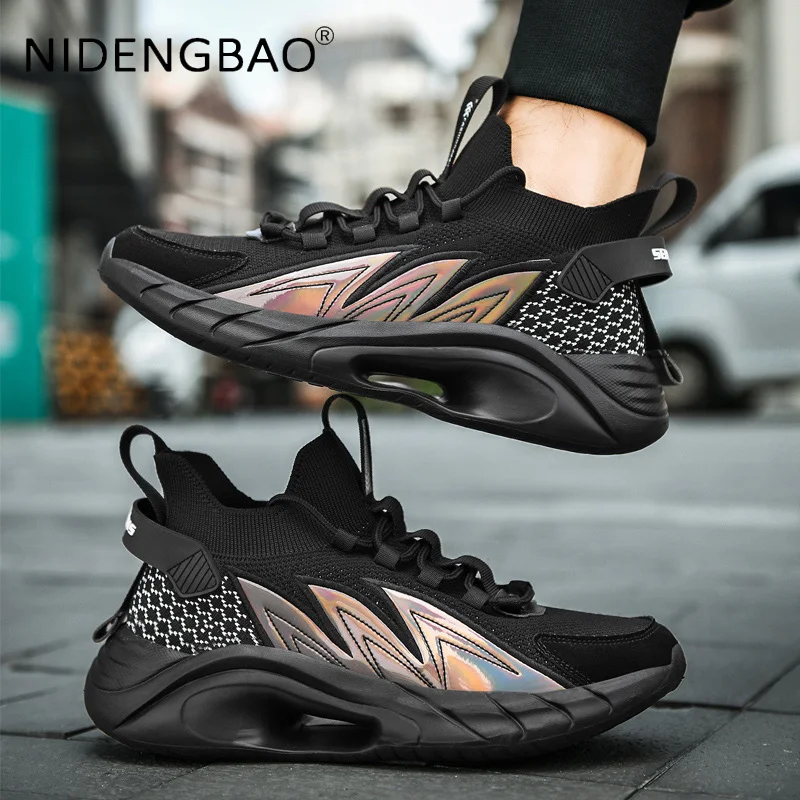 2021 Mens Sneakers Lightweight Breathable Outdoor Male Running Jogging Walking Sports Shoes Damping Tenis Zapatillas Hombre