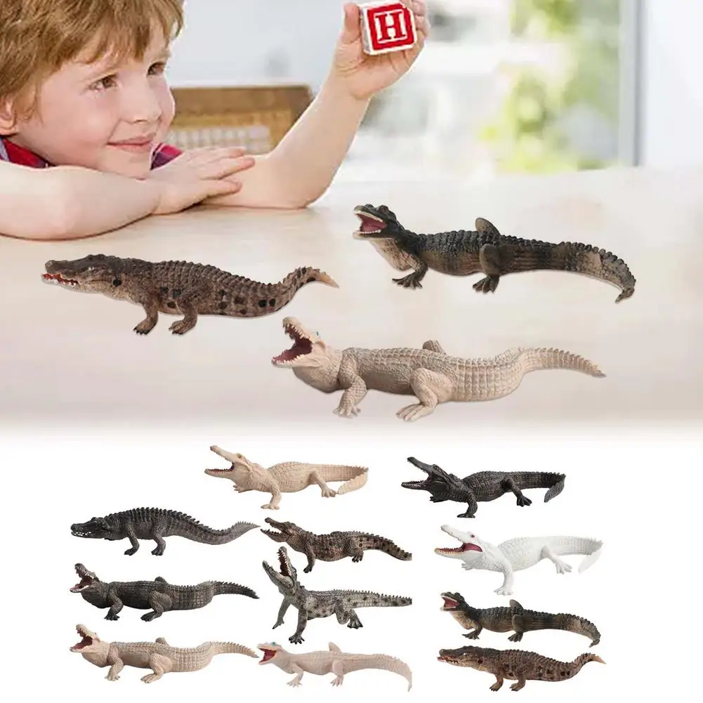 

Фигурки джунглей «Аллигатор», реалистичные игрушки с ручкой крокодила, Когнитивная игрушка для животных, набор игрушек для малышей от 5 до 8 ...