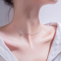 xiaoboacc round beads pendant necklace for women female choker clavicle chain necklaces jewelry gift wholesale