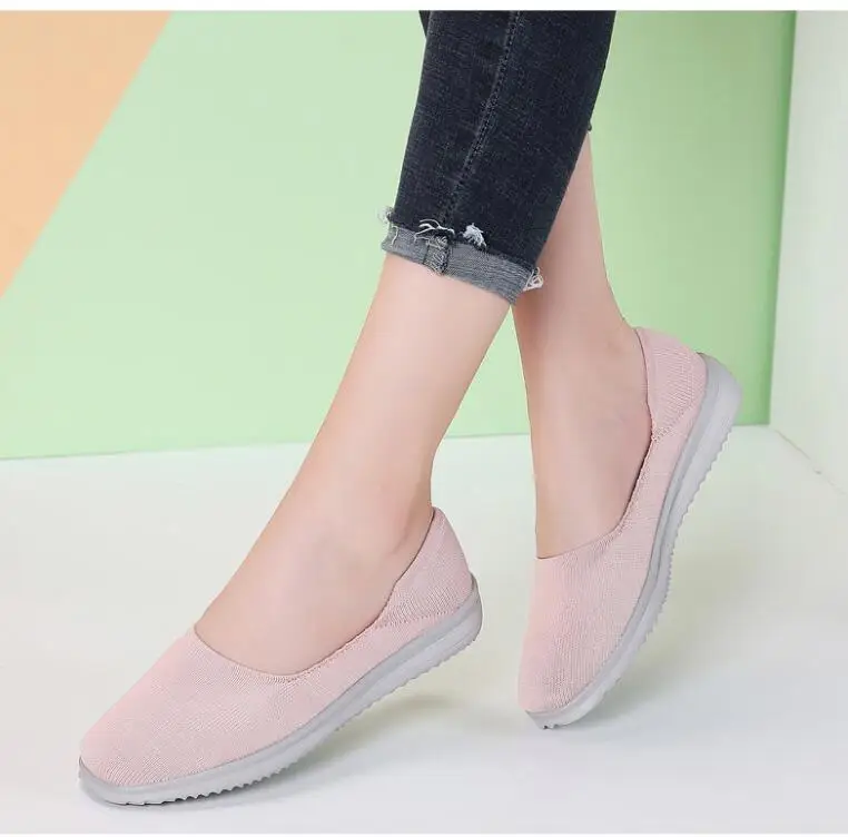 

Women Vulcanized Shoes High Qualit Autumn Flat Shoes Woman Single Shoes Ultra Light Breathable Women Shoes Zapatos De Mujer
