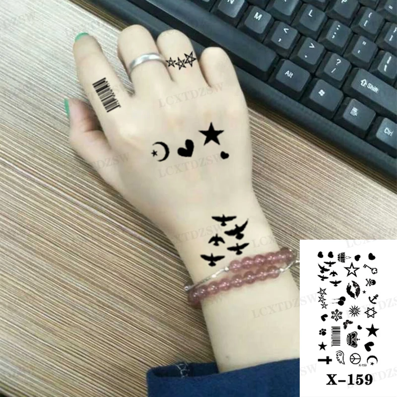Fake Tattoo Stickers Shoulder Flower Body Art  Deer head  Pattern Water Transfer Painting Animal Arm Temporary Tattoos Sticker