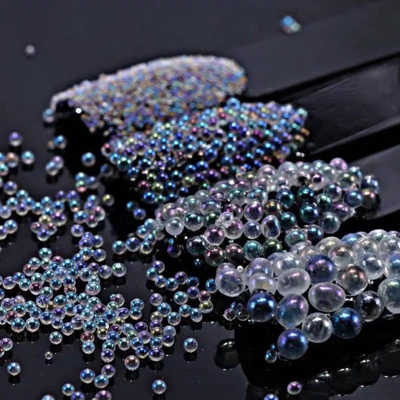 

18 цветов, 0,4-3 мм, мини-Пузырьковые шарики, Хрустальные стеклянные бусины, УФ-полимер, форма для заполнения, 3D Строительные украшения