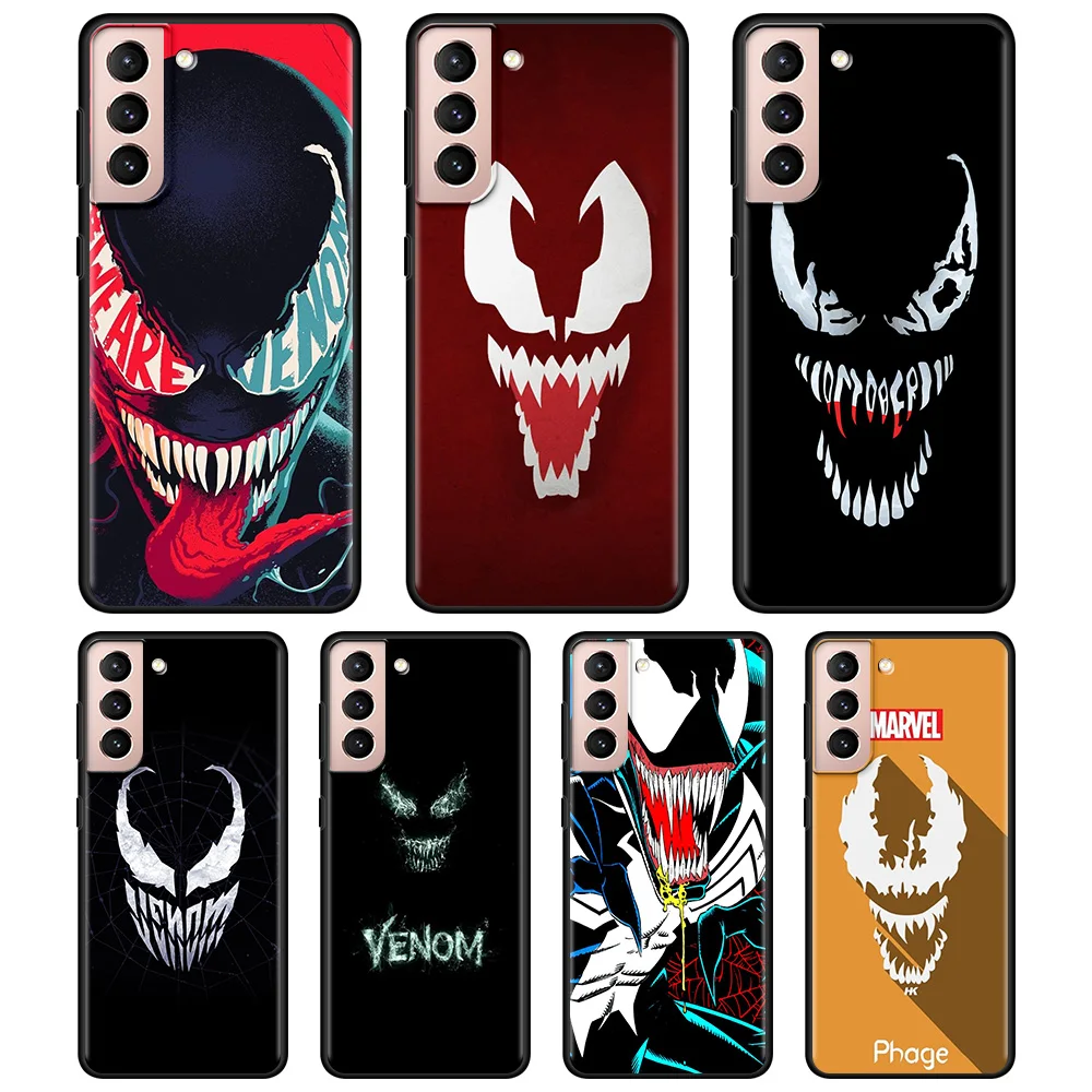 

Phone Case For Samsung Galaxy S20 S21 FE Ultra S9 S8 S10 Plus Lite S10e S7 Edge Note 20 Ultra 10 Plus Capa Venom 2 Marvel
