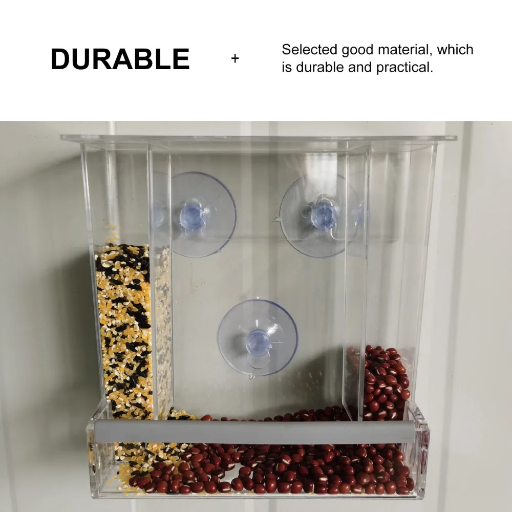 

1pc Bird Food Feeder Outdoor Use Bird Food Feeding Box Bird Feeding Container