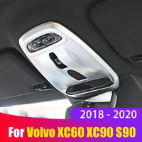 for volvo xc60 xc90 s90 2018 2019 2020 abs carbon fiber car interior front reading light frame cover sticker trim accessories